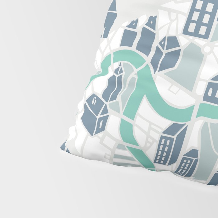 ma ville mon amour; City life collection soft grey  Pillow Sham Gallery Image 4