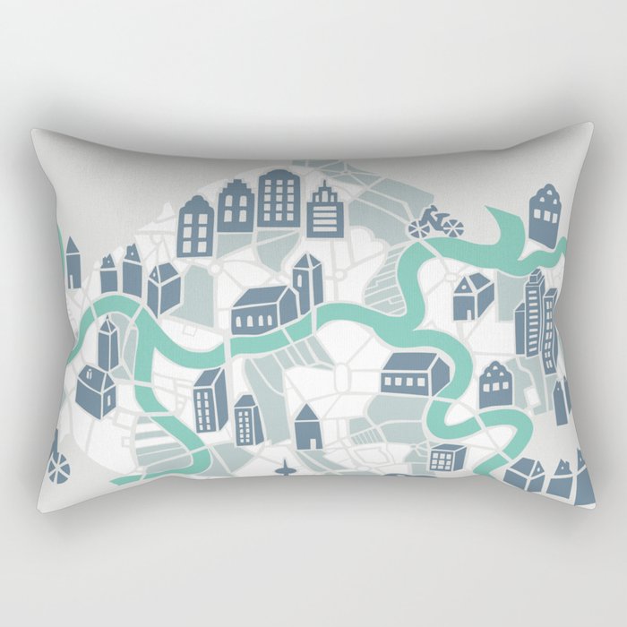 ma ville mon amour; City life collection soft grey  Rectangular Pillow Gallery Image 1