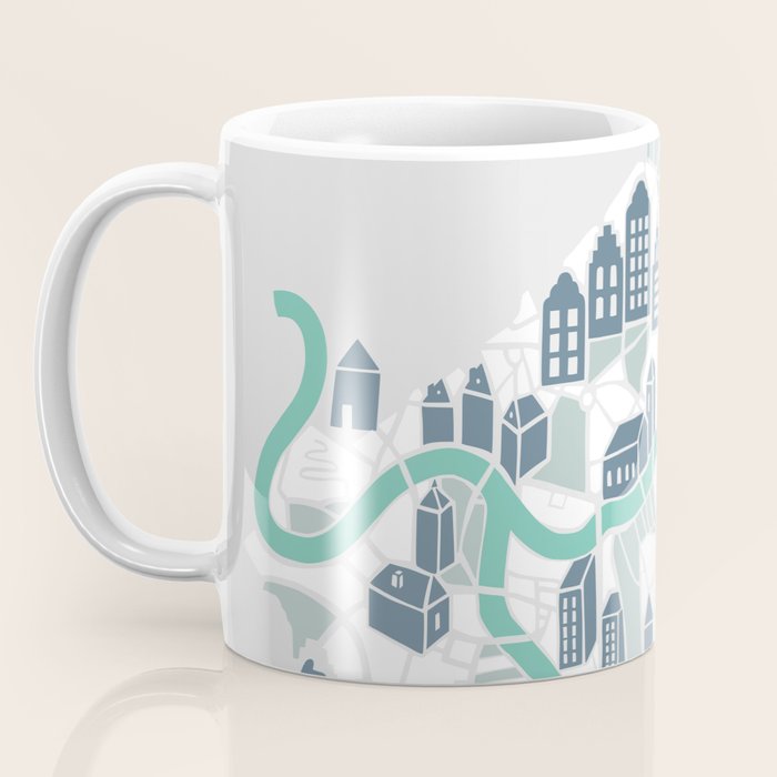 ma ville mon amour; City life collection soft grey  Coffee Mug Gallery Image 3