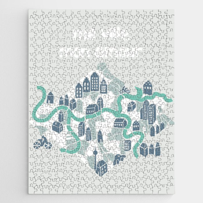 ma ville mon amour; City life collection soft grey  Jigsaw Puzzle