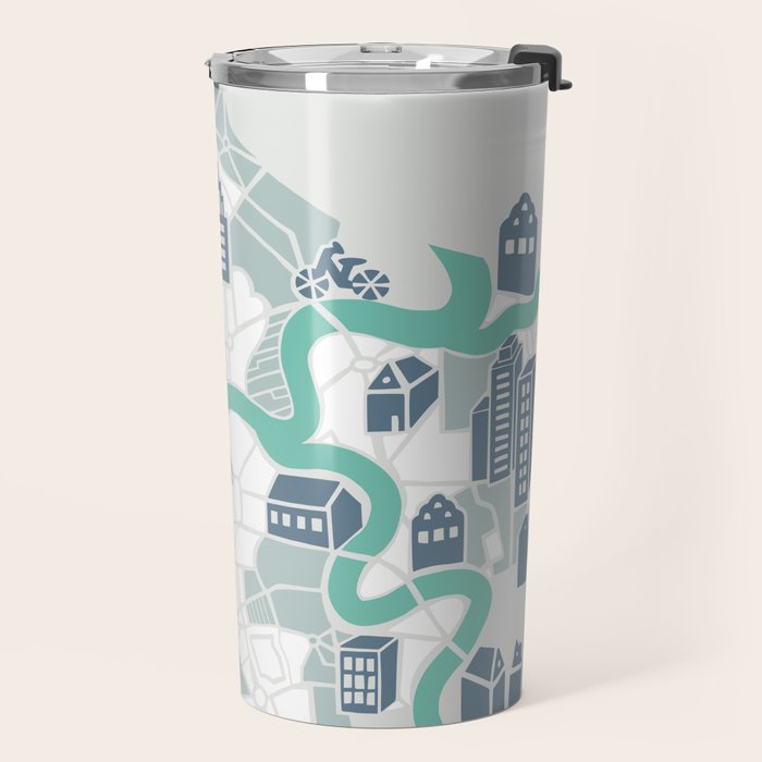 ma ville mon amour; City life collection soft grey  Travel Mug Gallery Image 2