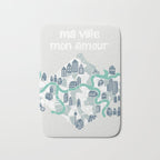 ma ville mon amour; City life collection soft grey  Bath Mat Gallery Image 1