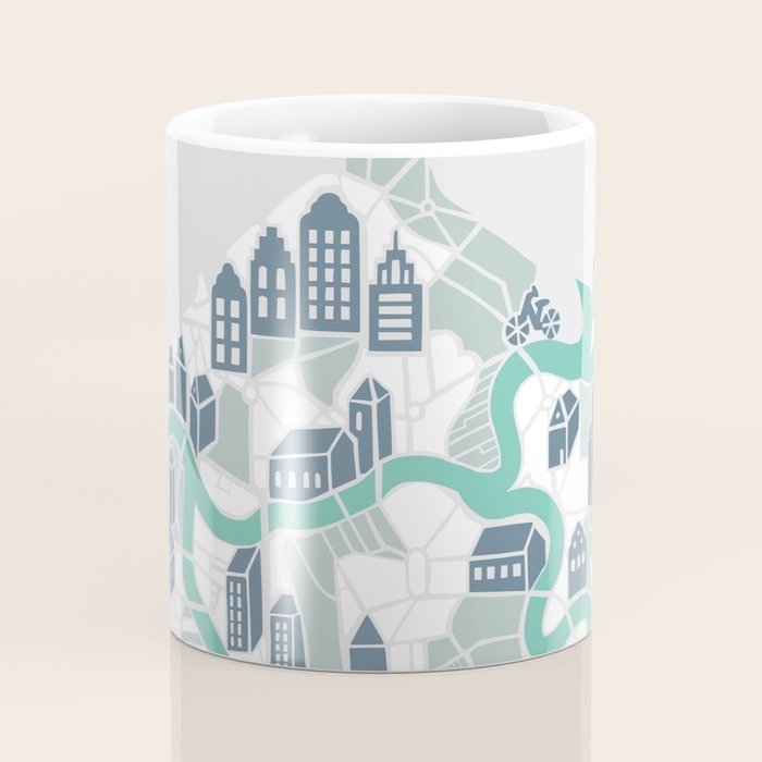 ma ville mon amour; City life collection soft grey  Coffee Mug Gallery Image 4