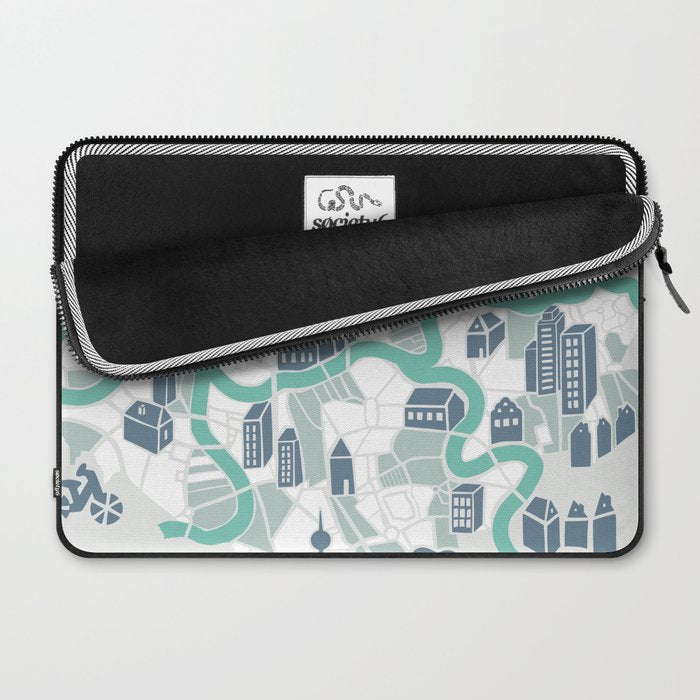ma ville mon amour; City life collection soft grey  Laptop Sleeve Gallery Image 2