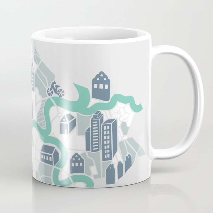 ma ville mon amour; City life collection soft grey  Coffee Mug Gallery Image 1