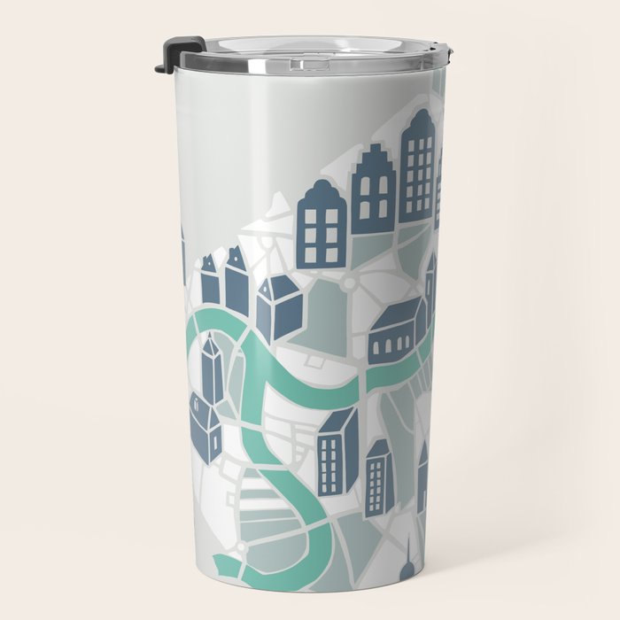 ma ville mon amour; City life collection soft grey  Travel Mug Gallery Image 3