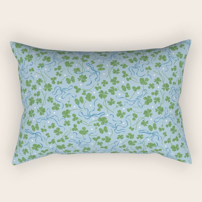 Clover Ribbon Rectangular Pillow Gallery Image 2