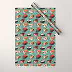 Sushi English Bulldog Wrapping Paper Gallery Image 1