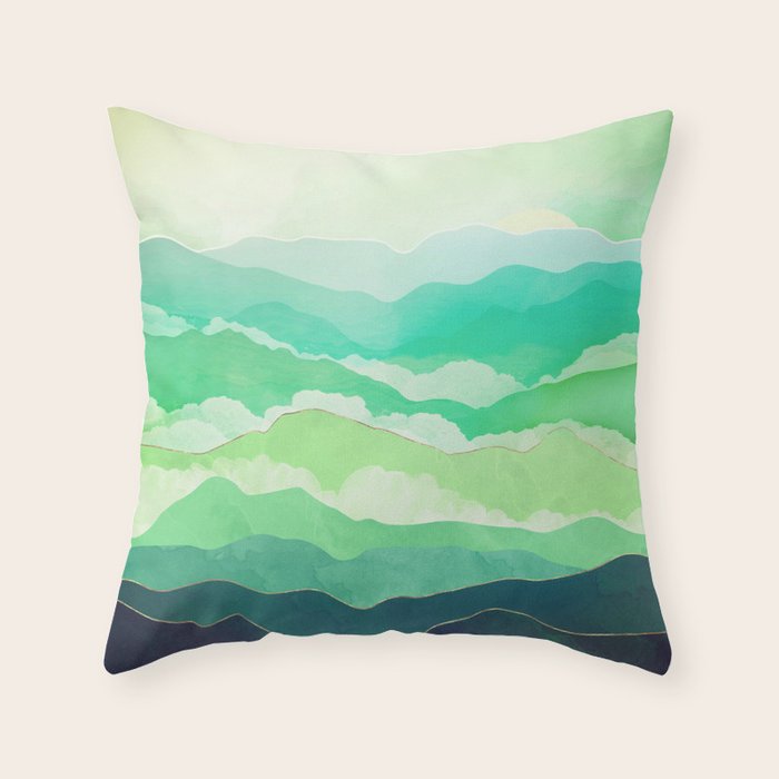 Emerald Spring Throw Pillow Gallery Image 1