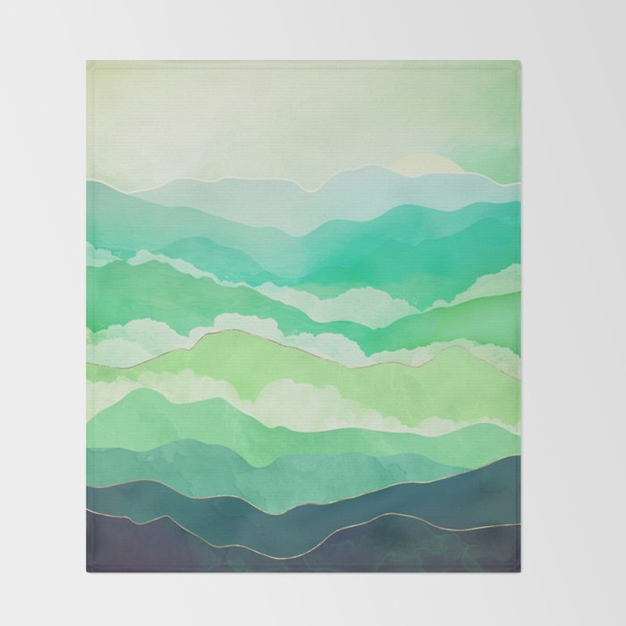 Emerald Spring Throw Blanket Gallery Image 2