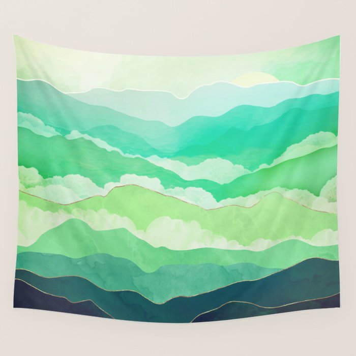 Emerald Spring Wall Tapestry Gallery Image 1