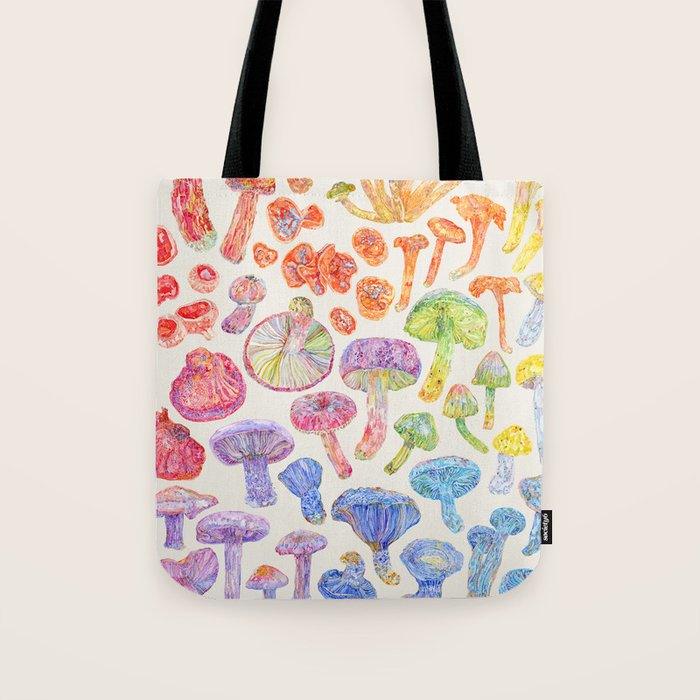 Wild Mushroom Rainbow - Neutral Tote Bag Gallery Image 1