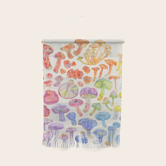 Wild Mushroom Rainbow - Neutral Wall Hanging Gallery Image 1