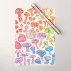 Wild Mushroom Rainbow - Neutral Wrapping Paper Gallery Image 1