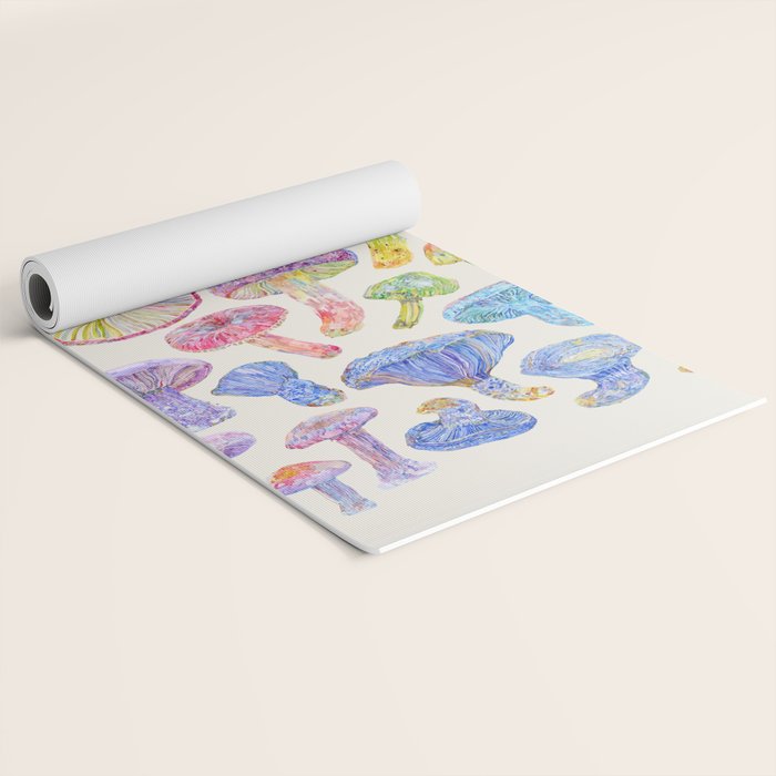 Wild Mushroom Rainbow - Neutral Yoga Mat Gallery Image 2
