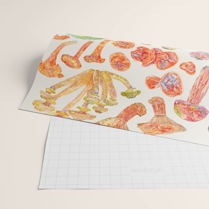 Wild Mushroom Rainbow - Neutral Wrapping Paper Gallery Image 2
