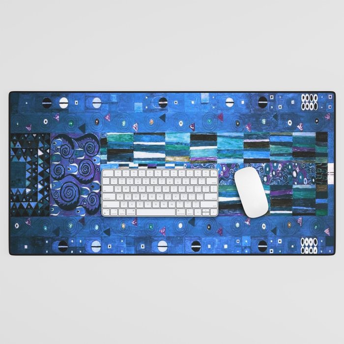 Gustav Klimt Stoclet Frieze, Blue Desk Mat Gallery Image 1