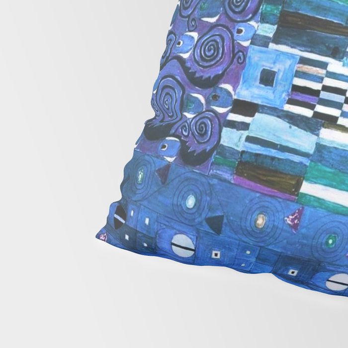 Gustav Klimt Stoclet Frieze, Blue Pillow Sham Gallery Image 4