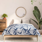 Ocean Floor Nautical Shells Navy Blue Comforter Gallery Image 3