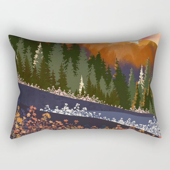 Mountain Dusk Rectangular Pillow Gallery Image 2