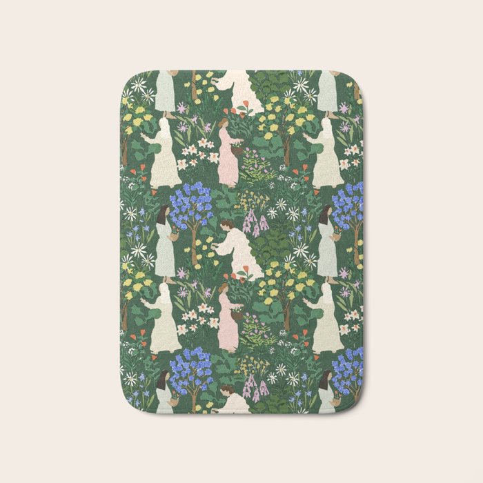 Ladies working in the garden Bath Mat Gallery Image 1