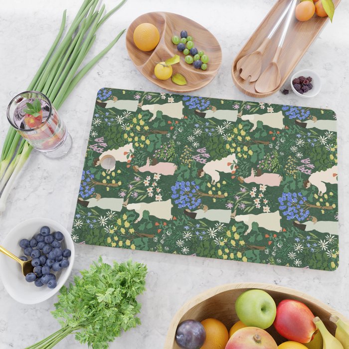 Ladies working in the garden Cutting Board Gallery Image 2