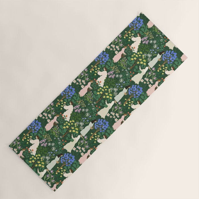 Ladies working in the garden Yoga Mat Gallery Image 1
