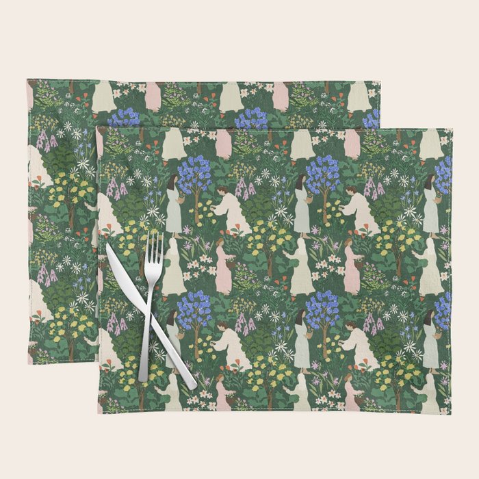 Ladies working in the garden Placemat Gallery Image 1