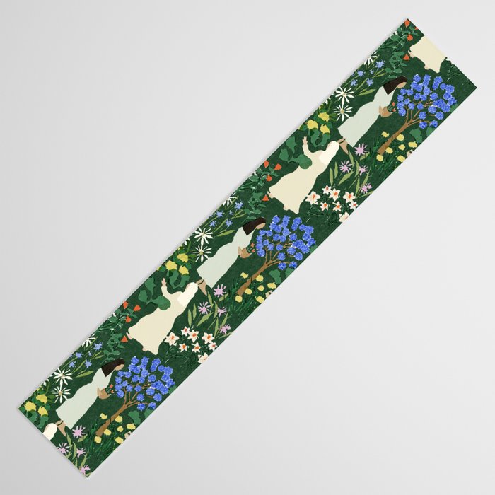 Ladies working in the garden Table Runner Gallery Image 3