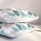 Festive, Terrazzo Mosaic Pattern, Teal, Green, Sage, Dusky Pink Pillow Sham Gallery Image 3