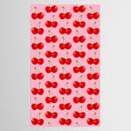 Y2K Cherries - Pink Pattern Large Tablecloth Gallery Image 2