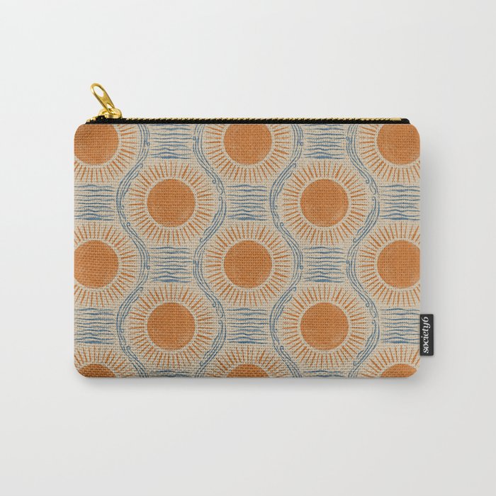 Boho Sun and Sea Vintage Ogee Carry All Pouch Gallery Image 1