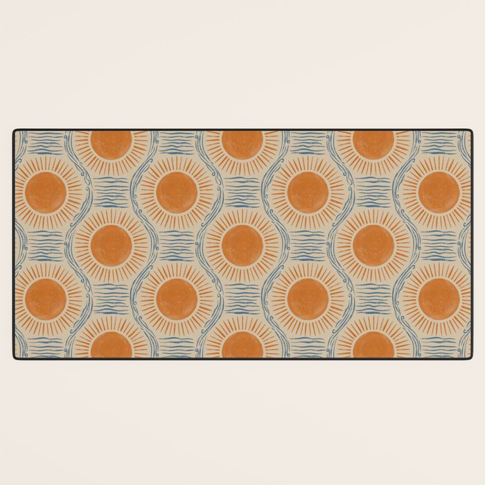 Boho Sun and Sea Vintage Ogee Desk Mat Gallery Image 3