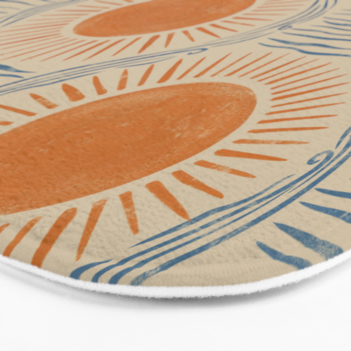 Boho Sun and Sea Vintage Ogee Bath Mat Gallery Image 3