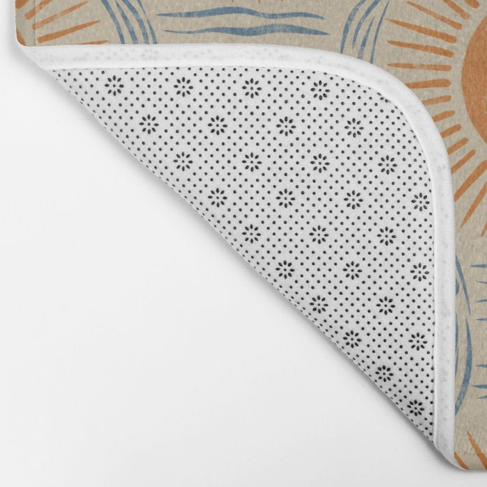 Boho Sun and Sea Vintage Ogee Bath Mat Gallery Image 2
