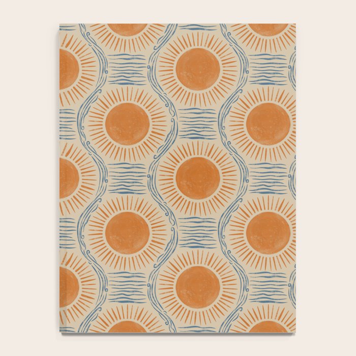 Boho Sun and Sea Vintage Ogee Notebook Gallery Image 4