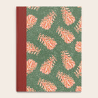 Dancing Pinecones in Sage Green & Red Notebook Gallery Image 4