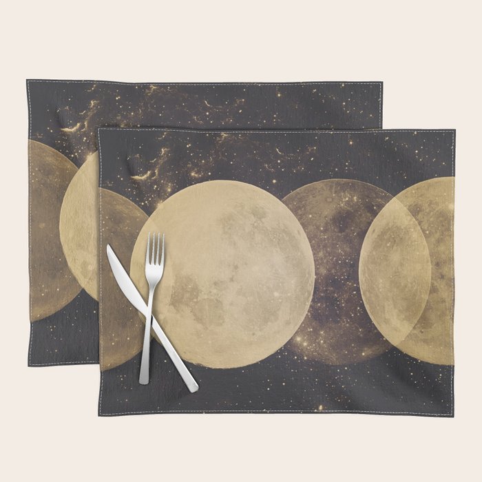 Gold Moon Phases Placemat Gallery Image 1