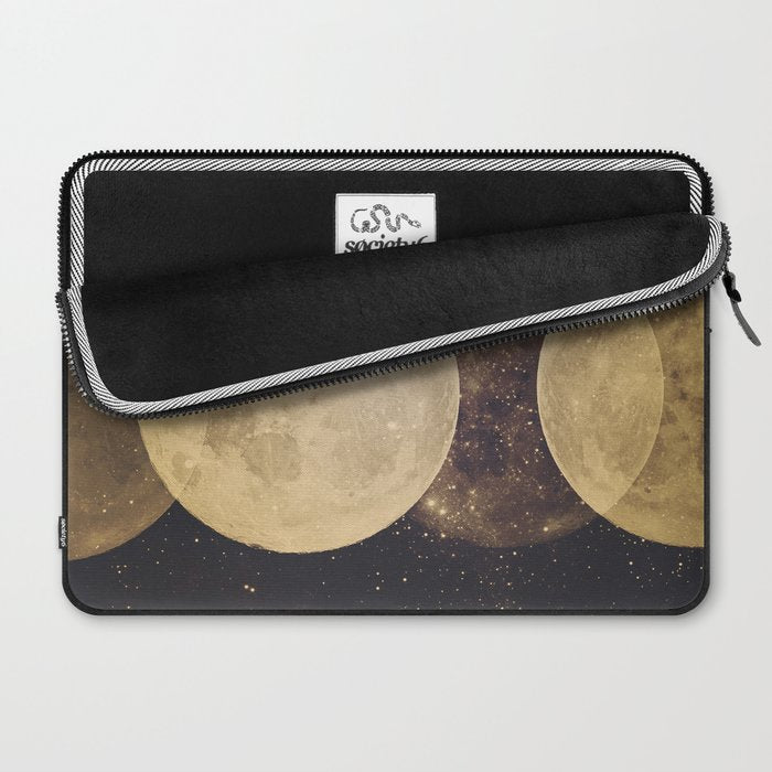 Gold Moon Phases Laptop Sleeve Gallery Image 2