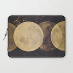 Gold Moon Phases Laptop Sleeve Gallery Image 1