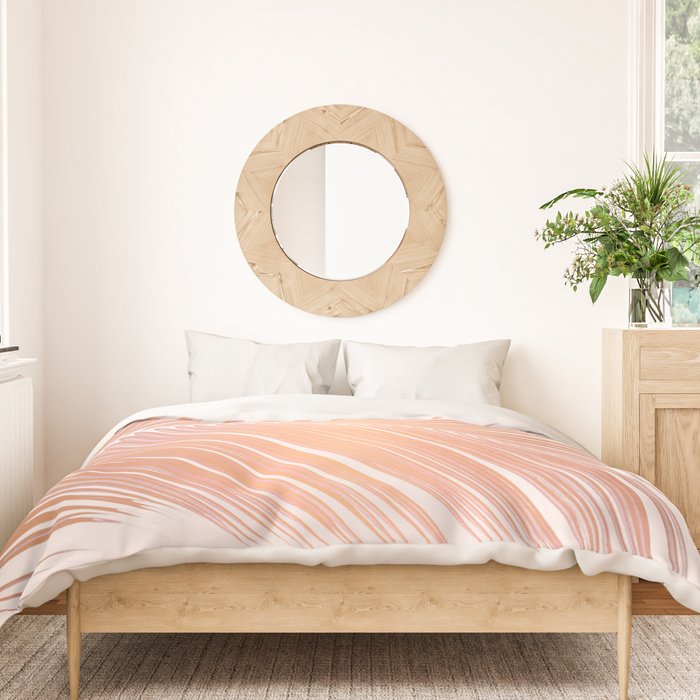 Palm leaf - copper pink Duvet Cover Gallery Image 3
