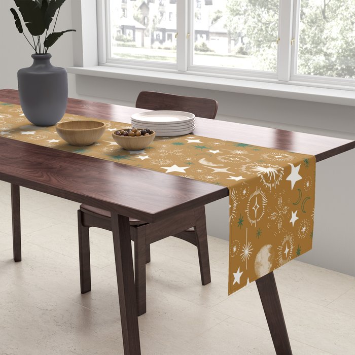 Stellar modern shapes A Table Runner Gallery Image 2
