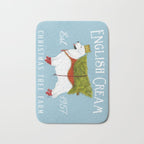 English Cream golden retriever dog christmas tree holiday farm art  Bath Mat Gallery Image 1