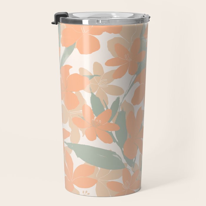 Flowery tropical sweet PC Travel Mug Gallery Image 3