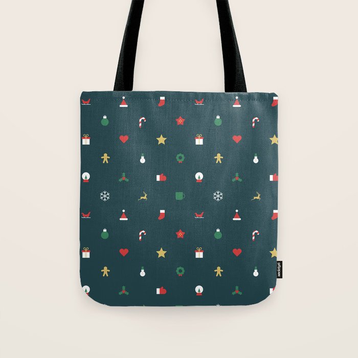 Geometric christmas decoration pattern Tote Bag Gallery Image 1