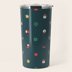Geometric christmas decoration pattern Travel Mug Gallery Image 1