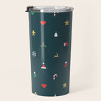 Geometric christmas decoration pattern Travel Mug Gallery Image 3