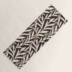 Black and White Leaves 2  Yoga Mat Gallery Image 1
