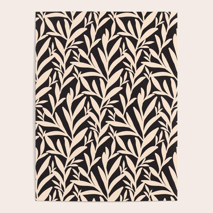 Black and White Leaves 2  Poster Gallery Image 4