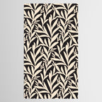 Black and White Leaves 2  Tablecloth Gallery Image 2